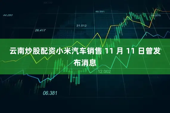 云南炒股配资小米汽车销售 11 月 11 日曾发布消息